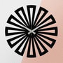 Wallity Enzoclock - S003 Reloj de Pared Decorativo de Metal Negro